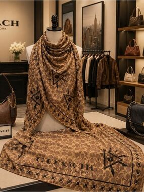 Coach rare scarf featuring "Eye of Providence"